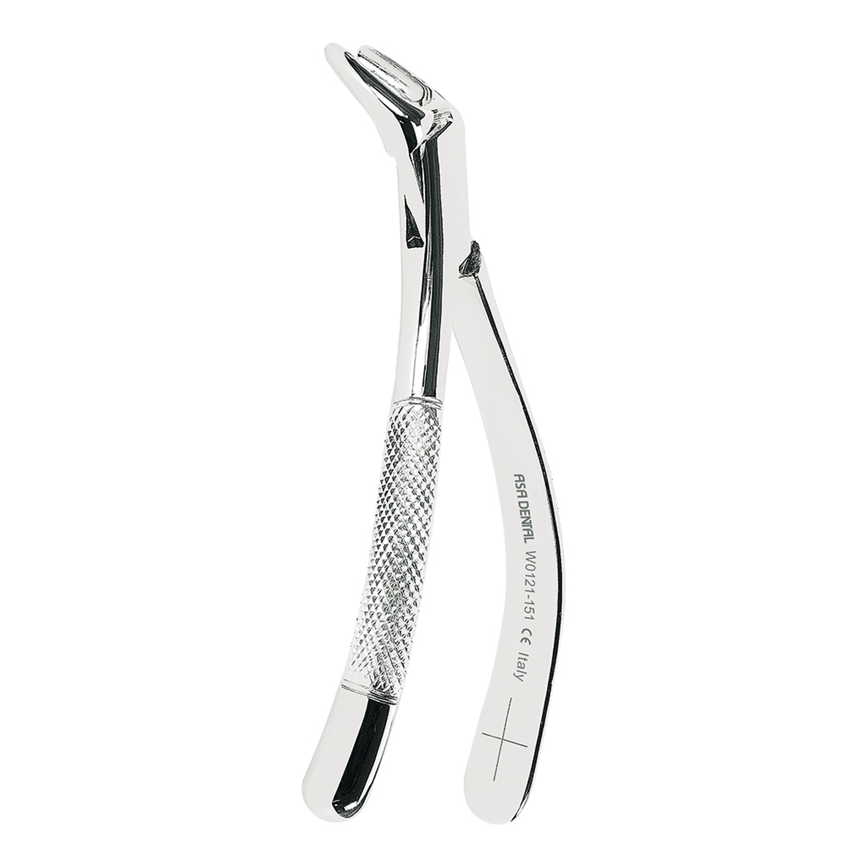 Forceps for extracting incisors, premolars, and roots of lower jaw teeth (open beak)