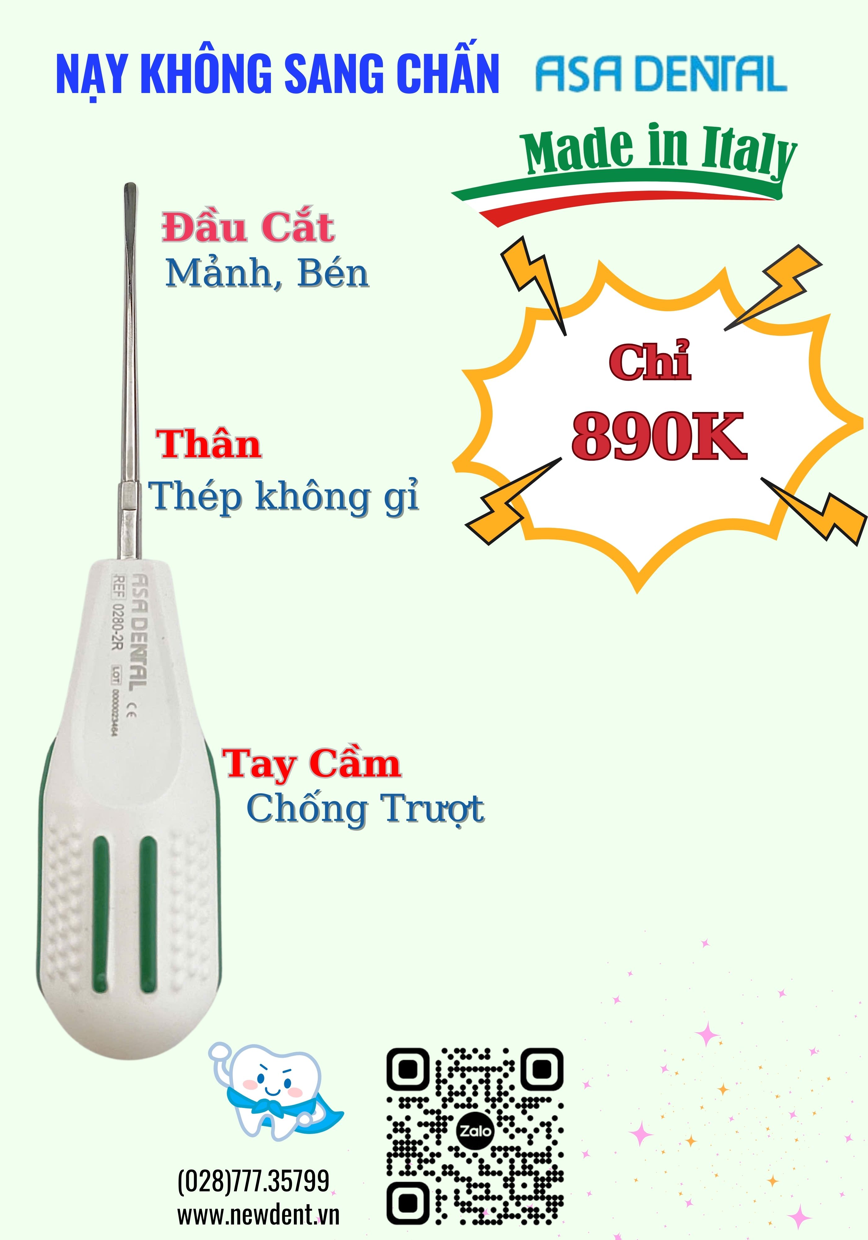 Nạy không sang chấn Luxator hãng Asa Dental S.p.A - Italia